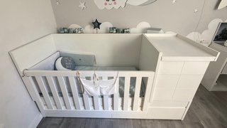 Cuna convertible blanca