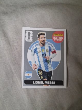 Carta Cromada Messi Extra Plateada Panini FIFA