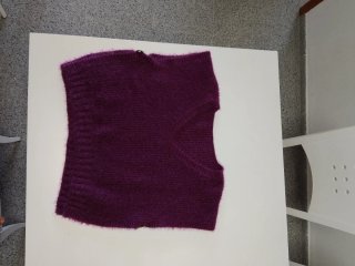 Chaleco de lana morado talla única