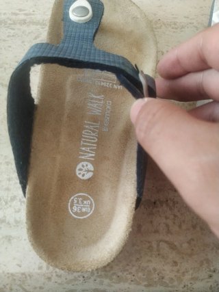Sandalias Beige y Azul