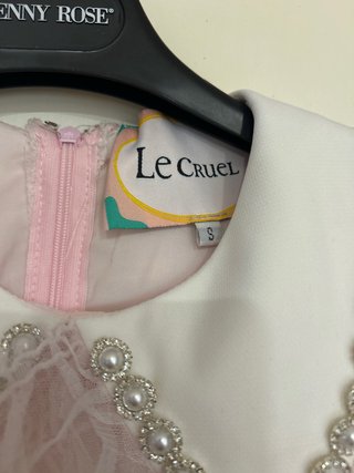 Vestido Le Cruel Rosa y Blanco