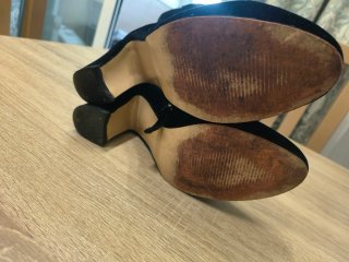 Botines de terciopelo negros mujer