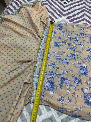 Vestido Flamenca Gitana Beige/Azul