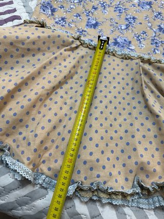 Vestido Flamenca Gitana Beige/Azul