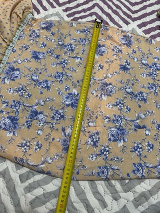 Vestido Flamenca Gitana Beige/Azul