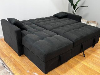 Sofá Cama Negro con Arcón