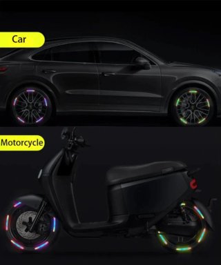 Tiras reflectantes ruedas coche multicolor