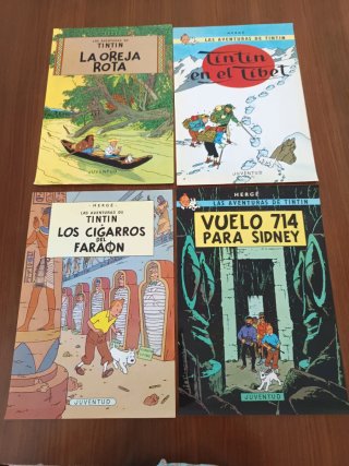Lote 4 posters Comics Tintin Juventud. de 32x 22.