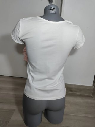 Camiseta Stella H blanca con encaje Talla S