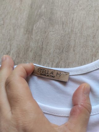 Camiseta Stella H blanca con encaje Talla S