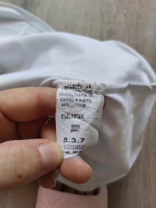 Camiseta Stella H blanca con encaje Talla S