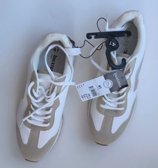 Zapatillas deportivas Inextens beige/blanco talla