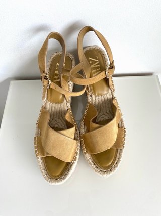 Alpargatas Zara Cuña Marrón Talla 40 NUEVAS