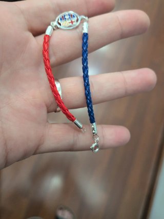 Pulsera FC Barcelona Plata y Cuero Cadete