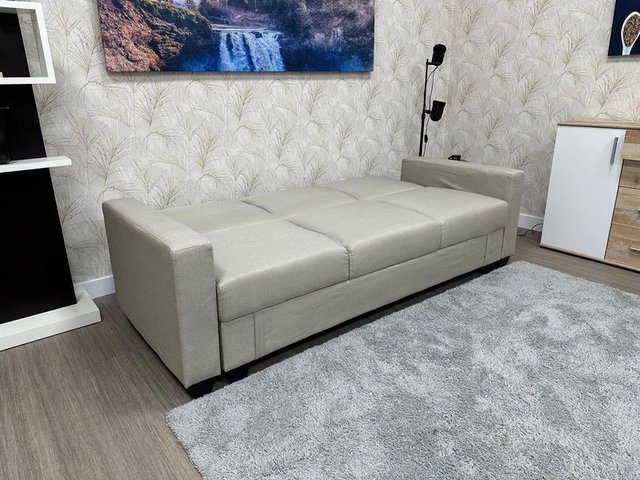 Sofá Cama Gris 3 Plazas Abatible