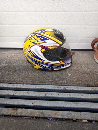 !OCASIÓN! Casco Moto Nitro Racing Amarillo