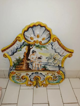 Benditera cerámica pintada a mano