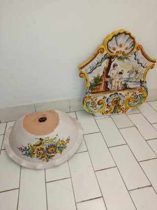 Benditera cerámica pintada a mano