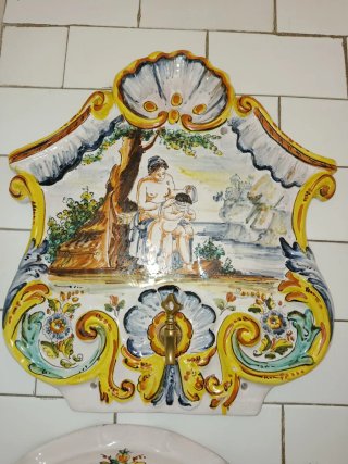 Benditera cerámica pintada a mano