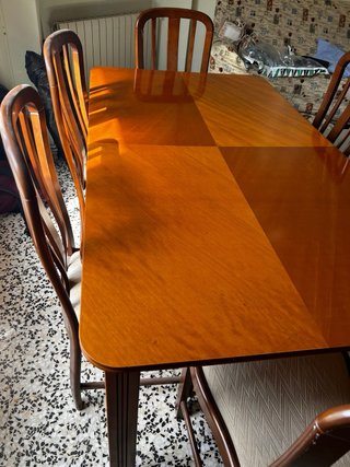 Mesa comedor y 6 sillas madera
