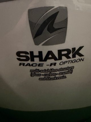 Casco integral de moto Shark Blanco Rojo