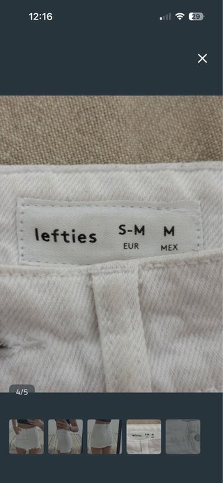 Falda vaquera blanca Lefties