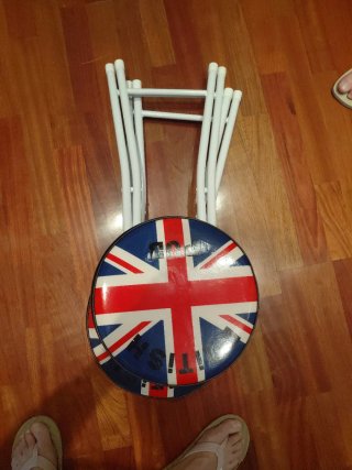 Taburete plegable Union Jack vintage
