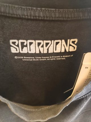 Camiseta Scorpions Negra Talla M
