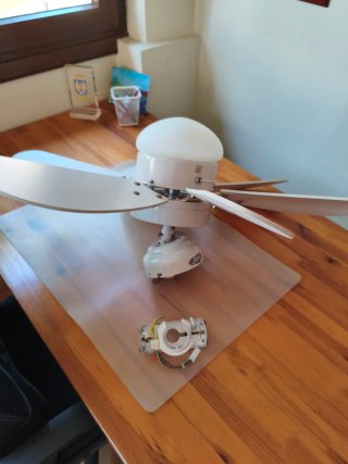 Lampara ventilador de techo blanco
