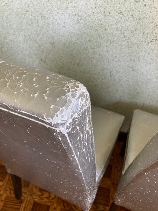 2 Sillas Comedor Piel Sintética Plata
