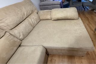Sofá chaise longue beige tela