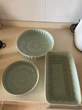 Set 3 moldes bizcocho/flan cerámica Zara Home
