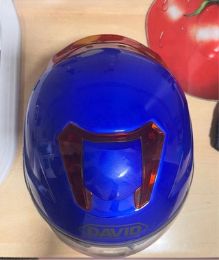 Casco Moto Azul DAVID