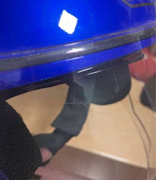Casco Moto Azul DAVID