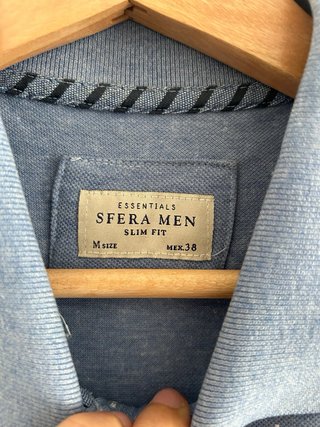 Polo Sfera Azul Estampado