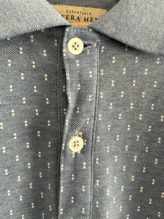 Polo Sfera Azul Estampado