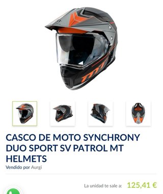 Casco Moto Policarbonato Talla M
