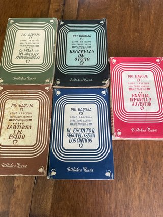 Libros antiguos Pio Baroja años 50.