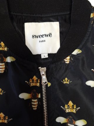 Chaqueta Bomber Impermeable SweeWe Negra