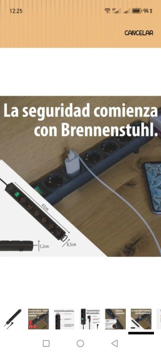 Regleta 6 Tomas con Interruptor