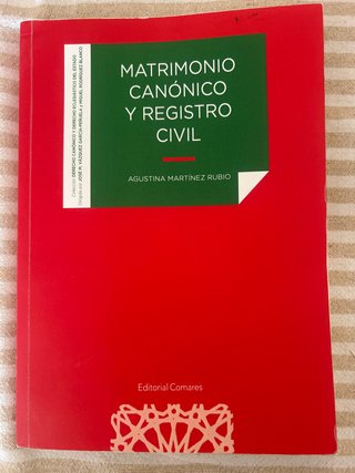 Matrimonio canónico y registro civil