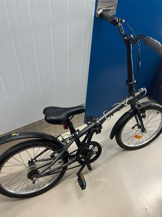 Bicicleta Plegable Decathlon Negra