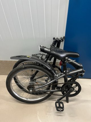 Bicicleta Plegable Decathlon Negra