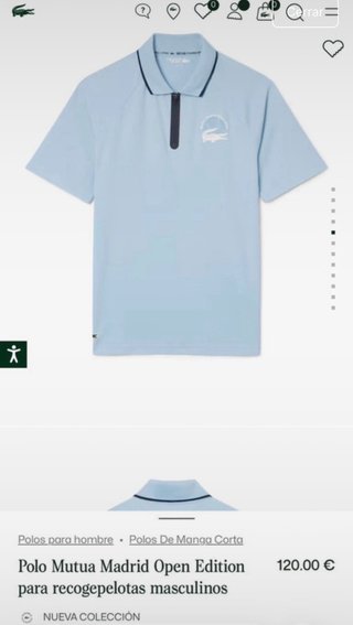 Polo Lacoste Mutua Madrid Open Nuevo Talla S