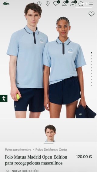 Polo Lacoste Mutua Madrid Open Nuevo Talla S