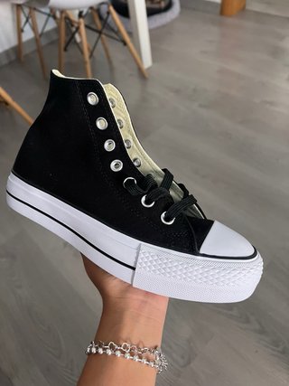 Converse All Star Negras Plataforma Talla [Talla]