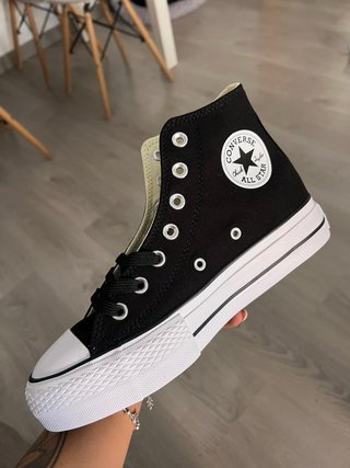 Converse All Star Negras Plataforma Talla [Talla]