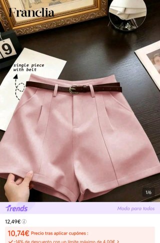 Pantalón corto Franclia con cinturón
