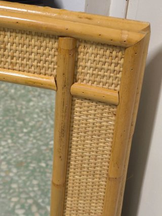 Espejo vintage mimbre