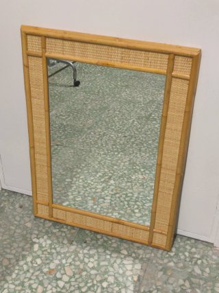 Espejo vintage mimbre